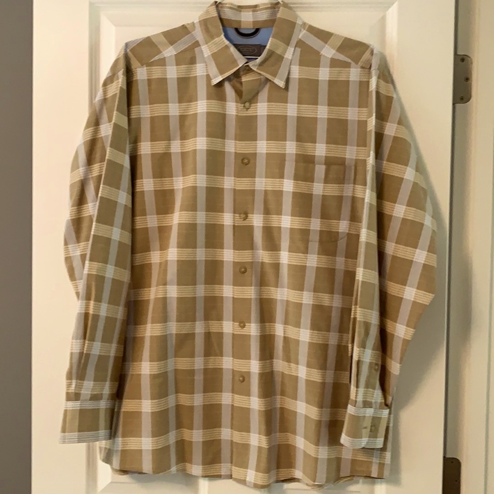 Talbots Men Plaid Button Down Shirt